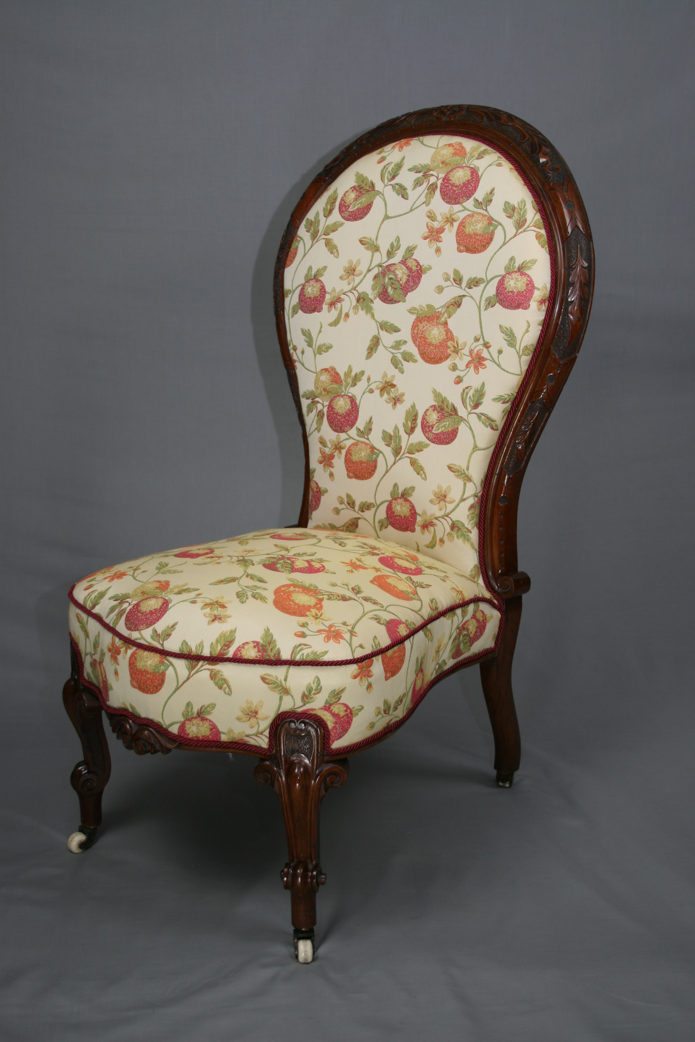 Antique Victorian Mahogany Nursing Chair