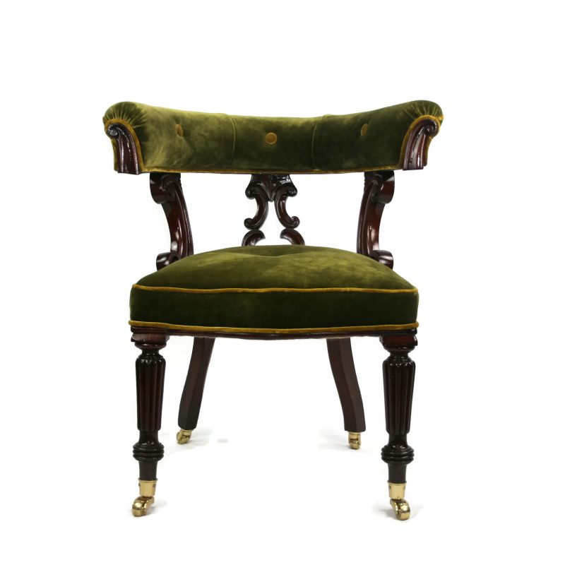 Antique Victorian Mahogany Library Chair- SOLD - Antique Chairs ...