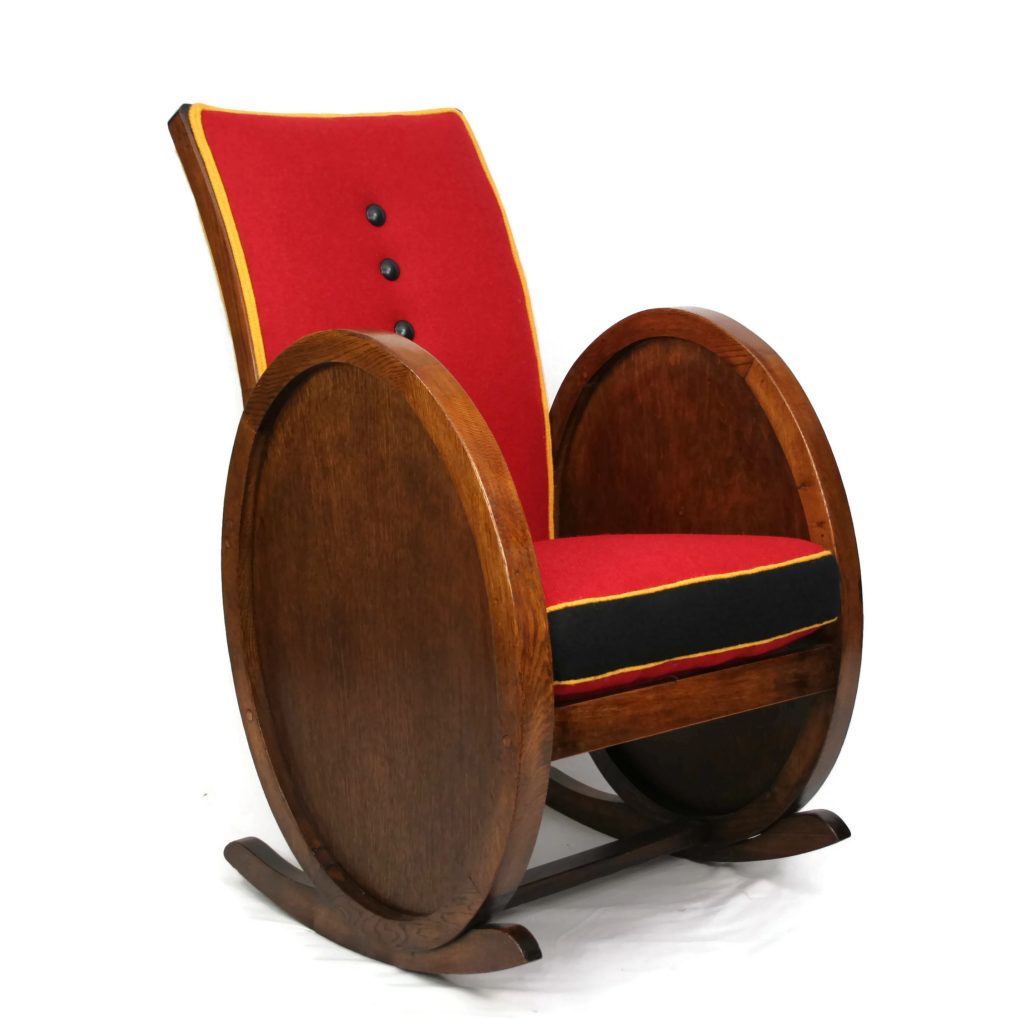 Art Deco Oak Rocking Egg Chair Sold Antique Chairs