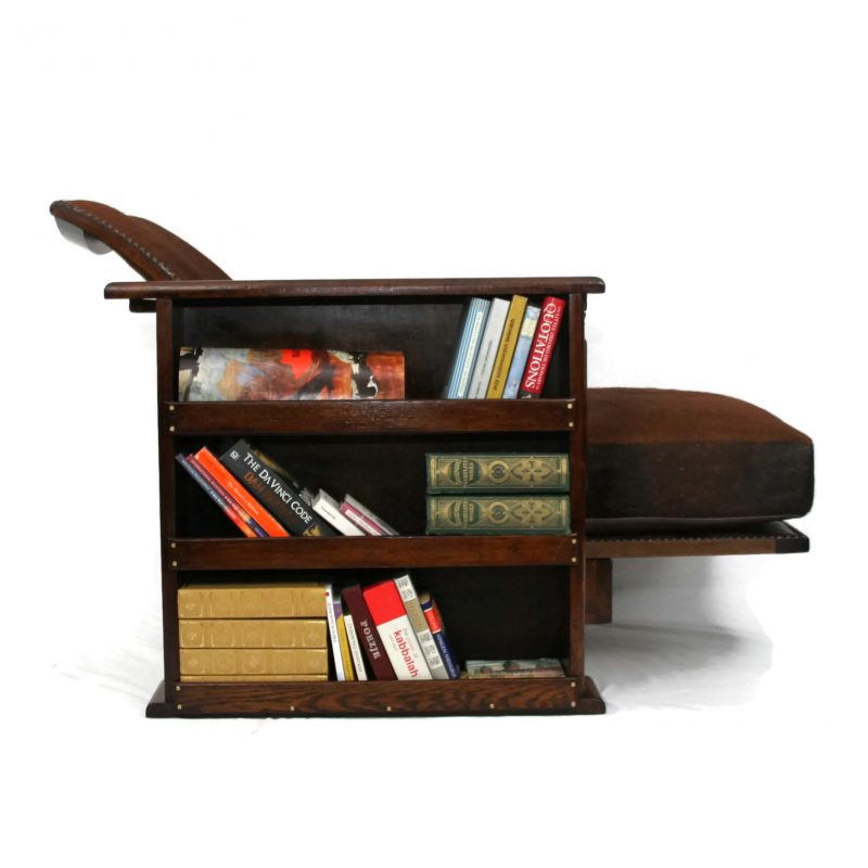 Library Recliner / Bookcase and Drinks Cabinet - SOLD - Antique Chairs ...
