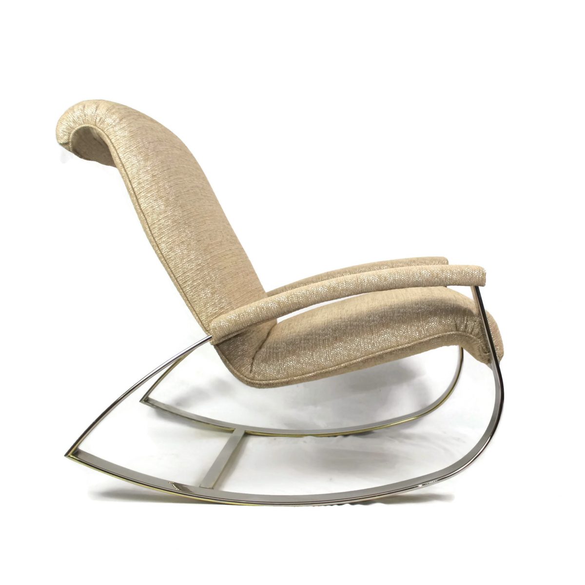 MidCentury Chrome Rocking Chair after Guido Faleschini Antique Chairs, Restoration