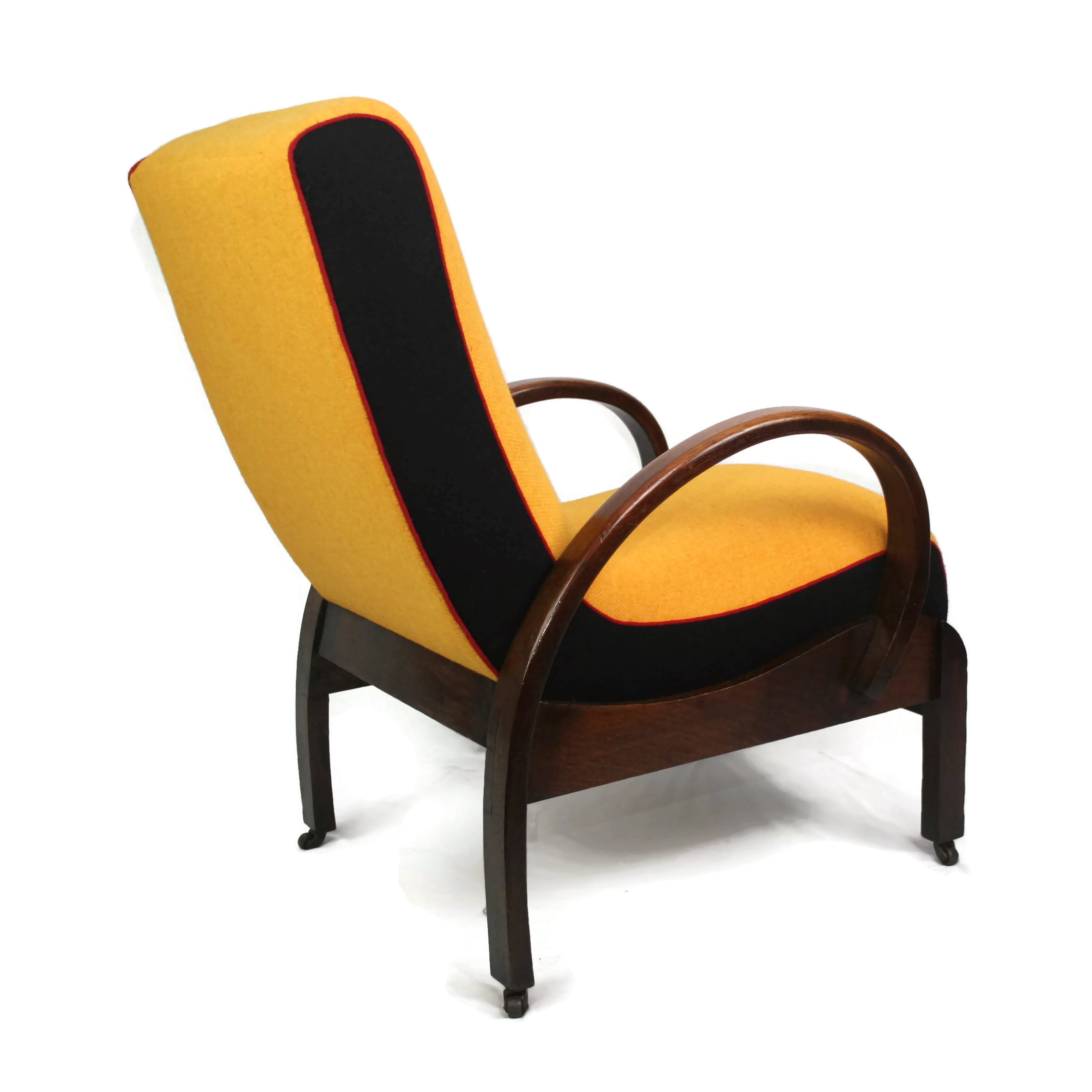 Art Deco Armchair in Harris Tweed - Antique Chairs ...