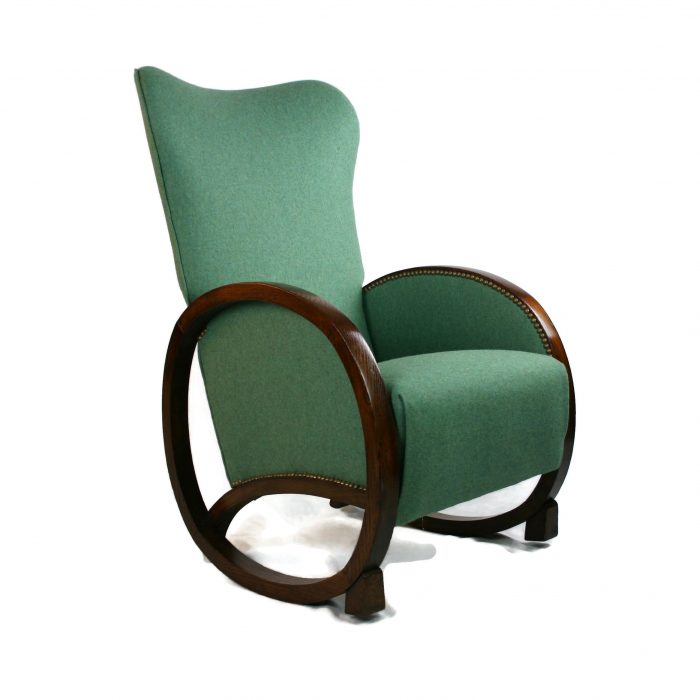 Art Deco Wing-back Rocking Chair