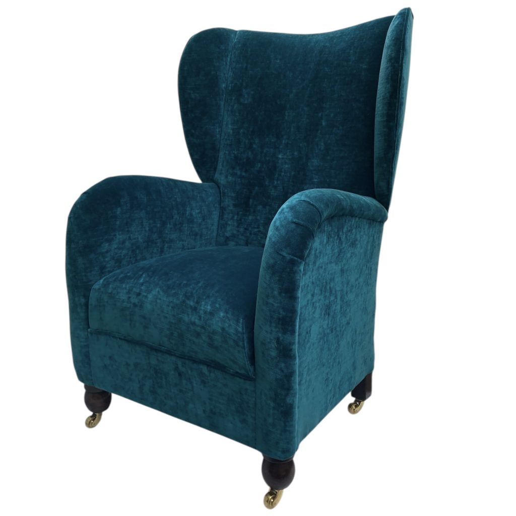 Small Art Deco Wing-Back Recliner Rocking Chair (c.1930s, attributed to ...